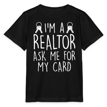 Immobilienmakler Makler Immobilien - Stanley/Stella Kinder T-Shirt MINI CREATOR  - Schwarz - Vorne - Mikhail (115cm)