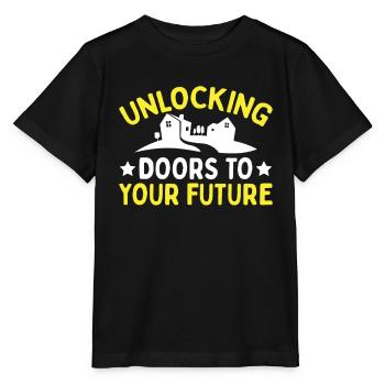 Immobilienmakler Makler Immobilien - Stanley/Stella Kinder T-Shirt MINI CREATOR  - Schwarz - Vorne - Mikhail (115cm)