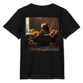 Tragen - Stanley/Stella Kinder T-Shirt MINI CREATOR  - Schwarz - Vorne - Mikhail (115cm)