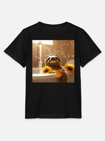 Faultier - Stanley/Stella Kinder T-Shirt MINI CREATOR - Schwarz
