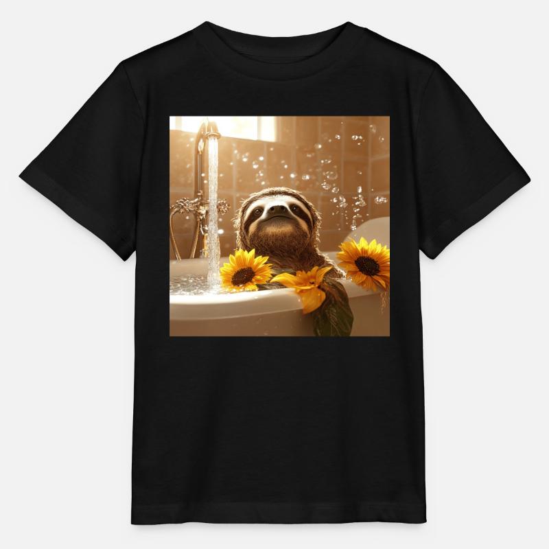 Faultier - Stanley/Stella Kinder T-Shirt MINI CREATOR - Schwarz