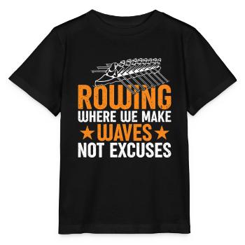 Équipe d’aviron pour le barreur Lover Coastal Rowing - T-shirt bio MINI CREATOR Stanley/Stella Enfant - noir - Devant - Mikhail (115cm)
