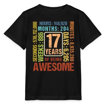 17 ans ! Cadeau d’anniversaire 17e anniversaire - T-shirt bio MINI CREATOR Stanley/Stella Enfant - noir - Devant - Mikhail (115cm)