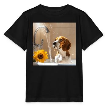 Beagle - Stanley/Stella Kinder T-Shirt MINI CREATOR  - Schwarz - Vorne - Mikhail (115cm)