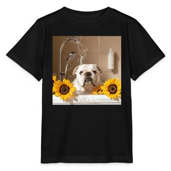 Bulldogge - Stanley/Stella Kinder T-Shirt MINI CREATOR  - Schwarz - Vorne - Mikhail (115cm)