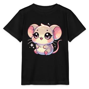 Super Cute Kawaii Baby Mouse - Stanley/Stella Kinder T-Shirt MINI CREATOR  - Schwarz - Vorne - Mikhail (115cm)