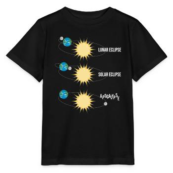 Drôle de lune et d’éclipse solaire - T-shirt bio MINI CREATOR Stanley/Stella Enfant - noir - Devant - Mikhail (115cm)