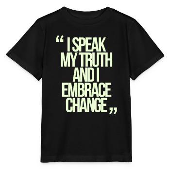Citation des Gémeaux : Je dis ma vérité et - T-shirt bio MINI CREATOR Stanley/Stella Enfant - noir - Devant - Mikhail (115cm)