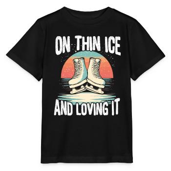 patineur patineur patin à glace patin à glace - T-shirt bio MINI CREATOR Stanley/Stella Enfant - noir - Devant - Mikhail (115cm)