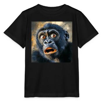 Gorilla - Stanley/Stella Kinder T-Shirt MINI CREATOR  - Schwarz - Vorne - Mikhail (115cm)