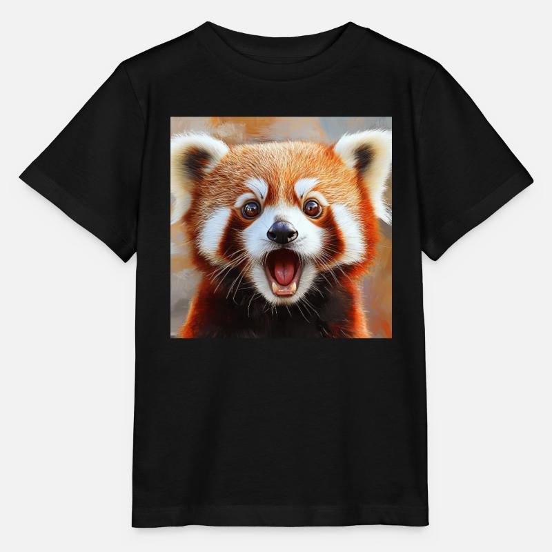 Roter Panda - Stanley/Stella Kinder T-Shirt MINI CREATOR  - Schwarz