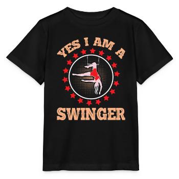 Circus Trapez Für Trapezkünstlerkostüm - Stanley/Stella Kinder T-Shirt MINI CREATOR  - Schwarz - Vorne - Mikhail (115cm)
