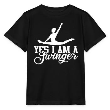 Circus Trapez Für Trapezkünstlerkostüm - Stanley/Stella Kinder T-Shirt MINI CREATOR  - Schwarz - Vorne - Mikhail (115cm)
