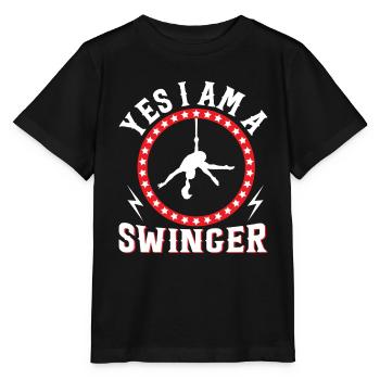 Circus Trapez Für Trapezkünstlerkostüm - Stanley/Stella Kinder T-Shirt MINI CREATOR  - Schwarz - Vorne - Mikhail (115cm)