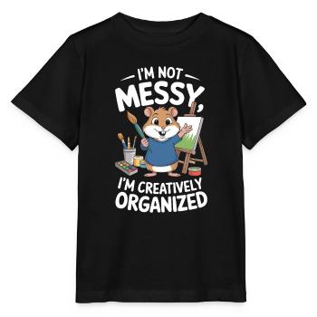 Je ne suis pas chaotique, artiste, peintre, créatif - T-shirt bio MINI CREATOR Stanley/Stella Enfant - noir - Devant - Mikhail (115cm)