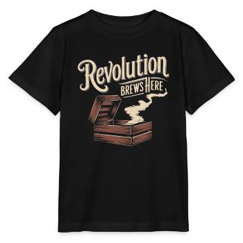 Boston Tea 1773 American Revolution Historic - Stanley/Stella Kinder T-Shirt MINI CREATOR  - Schwarz - Vorne - Mikhail (115cm)