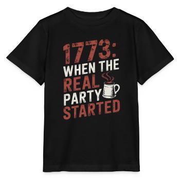 Boston Tea 1773 American Revolution Historic - Stanley/Stella Kinder T-Shirt MINI CREATOR  - Schwarz - Vorne - Mikhail (115cm)