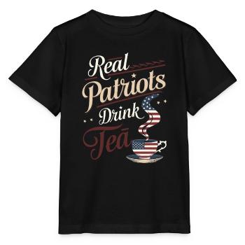 Boston Tea 1773 American Revolution Historic - Stanley/Stella Kinder T-Shirt MINI CREATOR  - Schwarz - Vorne - Mikhail (115cm)