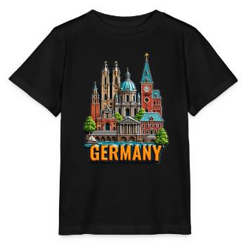 Schöne Ansichten Von Deutschland Alte Stadt - Stanley/Stella Kinder T-Shirt MINI CREATOR  - Schwarz - Vorne - Mikhail (115cm)