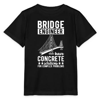 Ingénieur des ponts Construction de ponts - T-shirt bio MINI CREATOR Stanley/Stella Enfant - noir - Devant - Mikhail (115cm)
