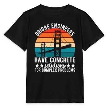 Ingénieur des ponts Construction de ponts - T-shirt bio MINI CREATOR Stanley/Stella Enfant - noir - Devant - Mikhail (115cm)