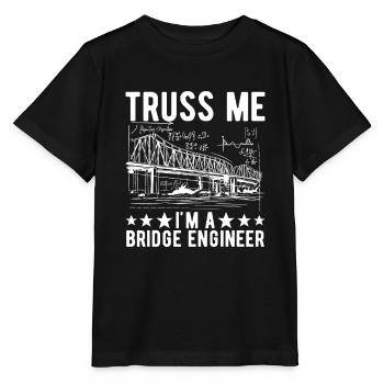 Ingénieur des ponts Construction de ponts - T-shirt bio MINI CREATOR Stanley/Stella Enfant - noir - Devant - Mikhail (115cm)