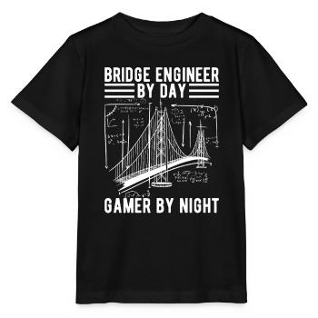 Ingénieur des ponts Construction de ponts - T-shirt bio MINI CREATOR Stanley/Stella Enfant - noir - Devant - Mikhail (115cm)