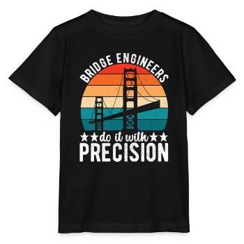 Ingénieur des ponts Construction de ponts - T-shirt bio MINI CREATOR Stanley/Stella Enfant - noir - Devant - Mikhail (115cm)