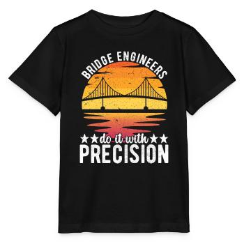 Ingénieur des ponts Construction de ponts - T-shirt bio MINI CREATOR Stanley/Stella Enfant - noir - Devant - Mikhail (115cm)