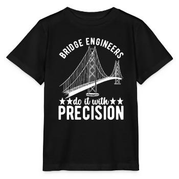 Ingénieur des ponts Construction de ponts - T-shirt bio MINI CREATOR Stanley/Stella Enfant - noir - Devant - Mikhail (115cm)