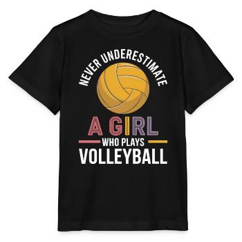 Volleyball Spruch Lustiges Volleyball Geschenk - Stanley/Stella Kinder T-Shirt MINI CREATOR  - Schwarz - Vorne - Mikhail (115cm)