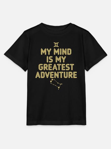 Zwillinge Sternzeichen Abenteuer Geist - Stanley/Stella Kinder T-Shirt MINI CREATOR - Schwarz