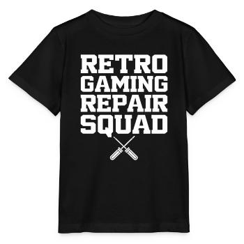 Retro Gaming Repair Vintage Console - Stanley/Stella MINI CREATOR Kids’ T-Shirt - black - Front - Mikhail (115cm)