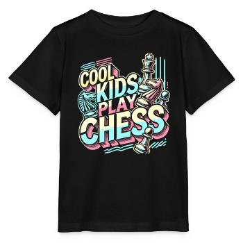 Coole Kinder spielen Schach - Stanley/Stella Kinder T-Shirt MINI CREATOR  - Schwarz - Vorne - Mikhail (115cm)