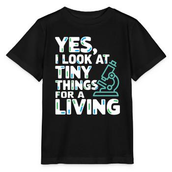 Passionné de microscope Technicien de laboratoire Science - T-shirt bio MINI CREATOR Stanley/Stella Enfant - noir - Devant - Mikhail (115cm)
