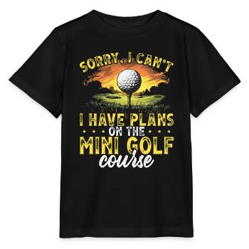 Golf Golf Golf Golf Parcours de Golf - T-shirt bio MINI CREATOR Stanley/Stella Enfant - noir - Devant - Mikhail (115cm)