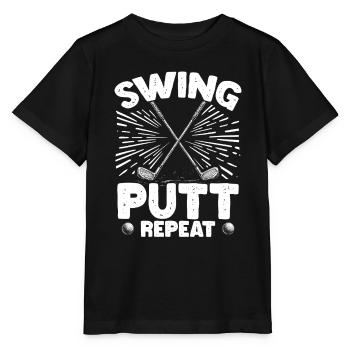 Golf Golf Golf Golf Parcours de Golf - T-shirt bio MINI CREATOR Stanley/Stella Enfant - noir - Devant - Mikhail (115cm)