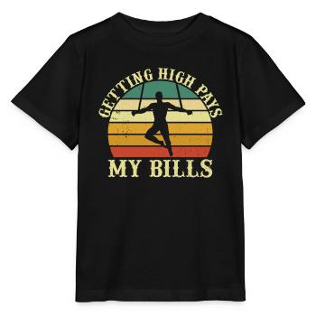 Circus Trapez Für Trapezkünstlerkostüm - Stanley/Stella Kinder T-Shirt MINI CREATOR  - Schwarz - Vorne - Mikhail (115cm)