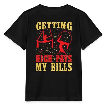 Circus Trapez Für Trapezkünstlerkostüm - Stanley/Stella Kinder T-Shirt MINI CREATOR  - Schwarz - Vorne - Mikhail (115cm)