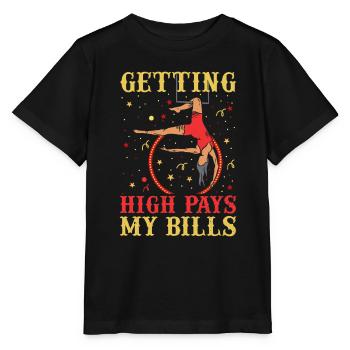 Circus Trapez Für Trapezkünstlerkostüm - Stanley/Stella Kinder T-Shirt MINI CREATOR  - Schwarz - Vorne - Mikhail (115cm)