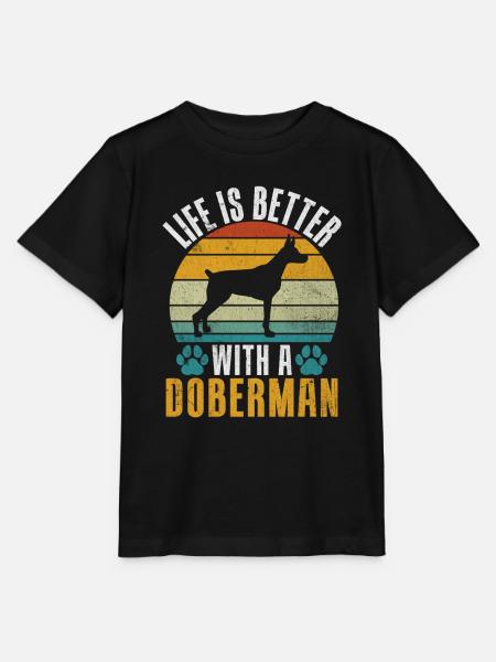 Doberman Gifts - Stanley/Stella Kinder T-Shirt MINI CREATOR - Schwarz