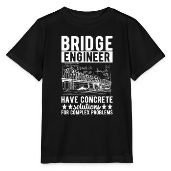 Ingénieur des ponts Construction de ponts - T-shirt bio MINI CREATOR Stanley/Stella Enfant - noir - Devant - Mikhail (115cm)
