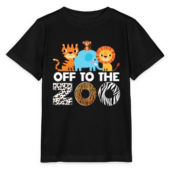 Zoo -Tiere Safari Party Zoo Safari Zoo -Tier - Stanley/Stella Kinder T-Shirt MINI CREATOR  - Schwarz - Vorne - Mikhail (115cm)