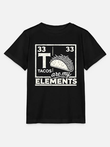 Tacos sind meine Elemente - Stanley/Stella Kinder T-Shirt MINI CREATOR - Schwarz