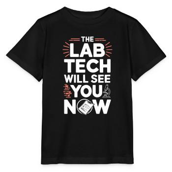 Passionné de microscope Technicien de laboratoire Science - T-shirt bio MINI CREATOR Stanley/Stella Enfant - noir - Devant - Mikhail (115cm)