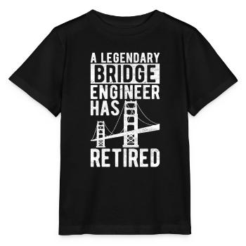 Ingénieur des ponts Construction de ponts - T-shirt bio MINI CREATOR Stanley/Stella Enfant - noir - Devant - Mikhail (115cm)