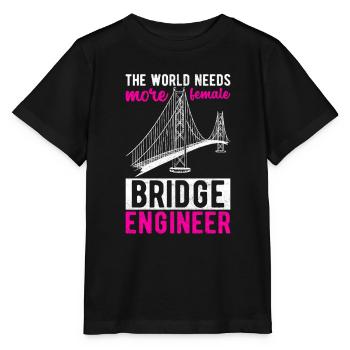 Ingénieur des ponts Construction de ponts - T-shirt bio MINI CREATOR Stanley/Stella Enfant - noir - Devant - Mikhail (115cm)