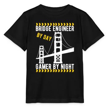 Ingénieur des ponts Construction de ponts - T-shirt bio MINI CREATOR Stanley/Stella Enfant - noir - Devant - Mikhail (115cm)