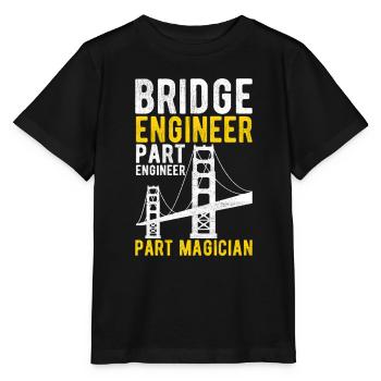 Ingénieur des ponts Construction de ponts - T-shirt bio MINI CREATOR Stanley/Stella Enfant - noir - Devant - Mikhail (115cm)