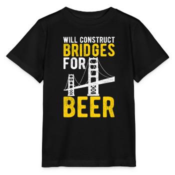 Ingénieur des ponts Construction de ponts - T-shirt bio MINI CREATOR Stanley/Stella Enfant - noir - Devant - Mikhail (115cm)